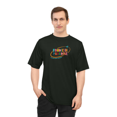 Foodie in Paradise Performance T-shirt | Unisex Athletic Tee, Summer Vibes, Beachwear, Gift for Food Lovers, Casual Wear
