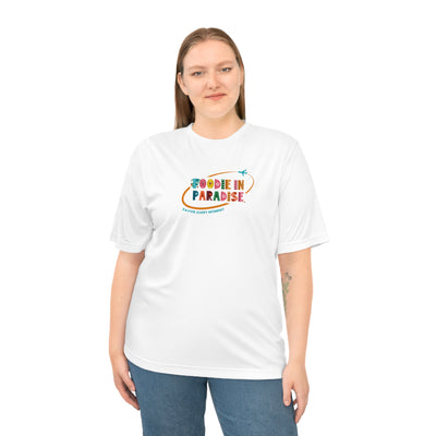 Foodie in Paradise Performance T-shirt | Unisex Athletic Tee, Summer Vibes, Beachwear, Gift for Food Lovers, Casual Wear