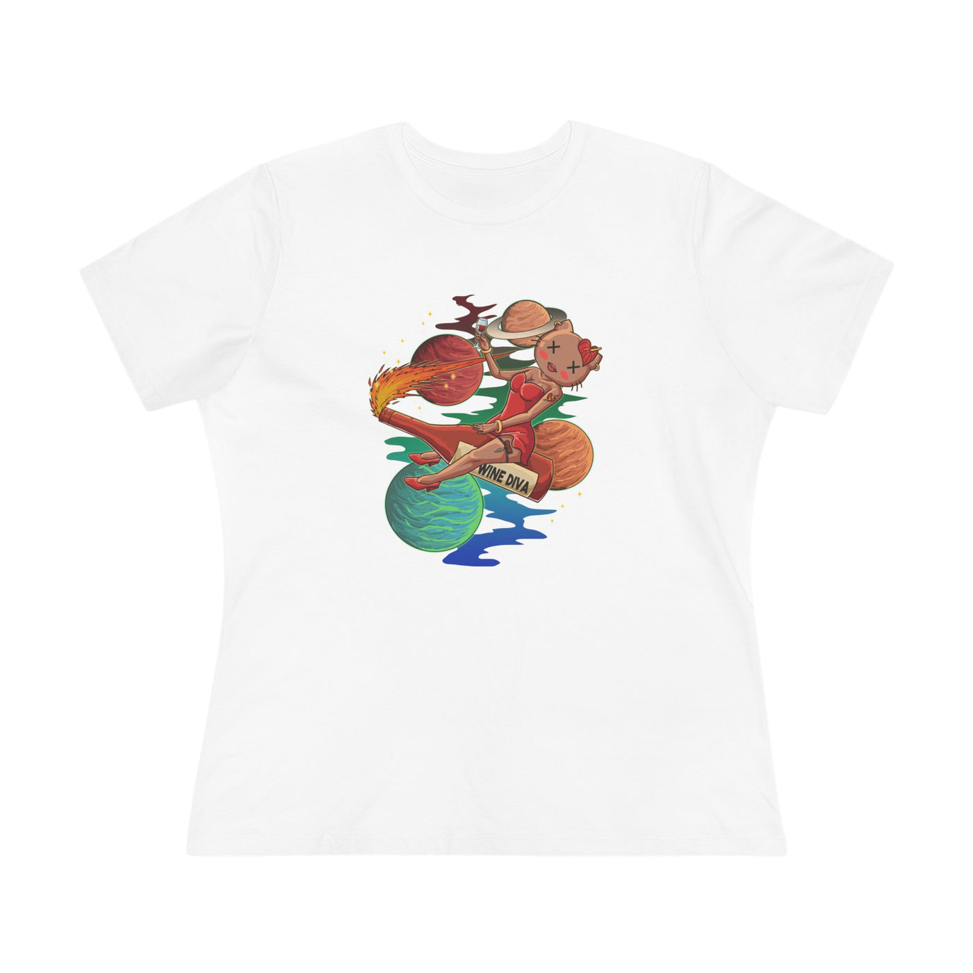 Wine Diva in Space / W's Cotton Tee